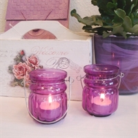 Mini lanterne til fyrfad - pink